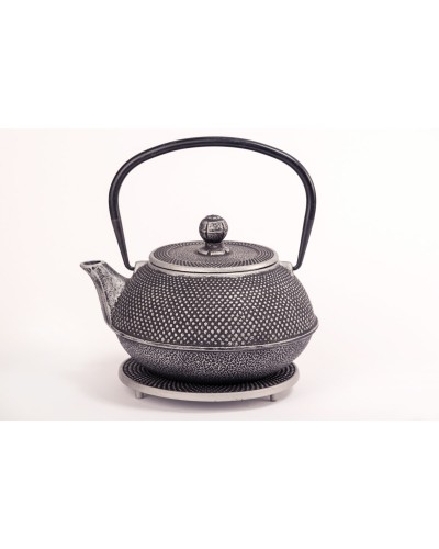 Cast iron teapot 900ml - silver color